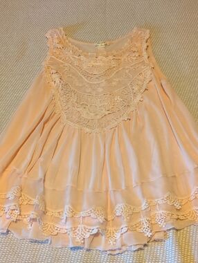 Ultra Pink Light Pink Sheer Knit Top